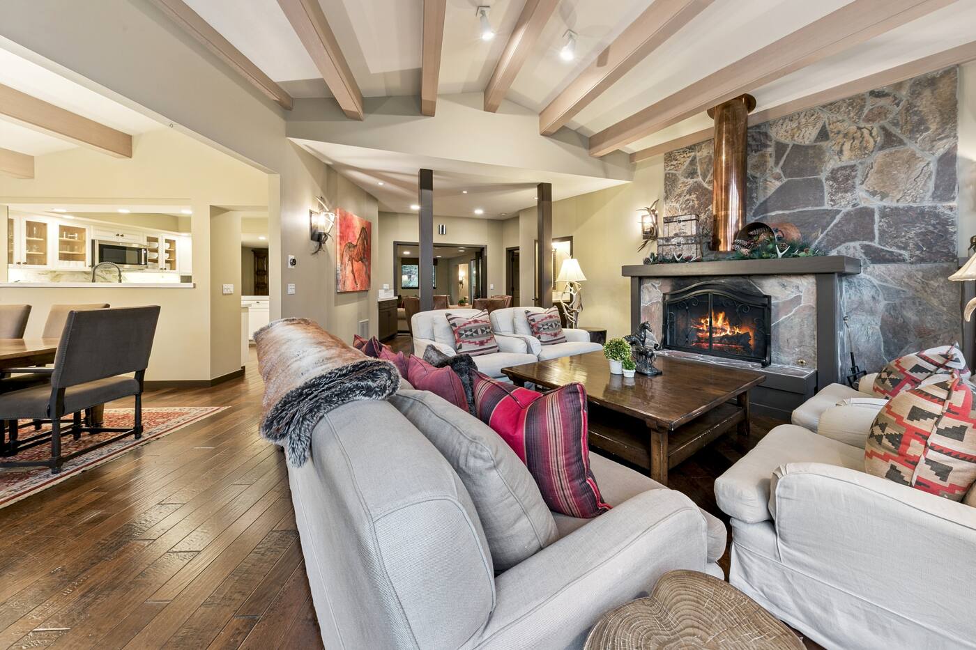 Living room fireplace
